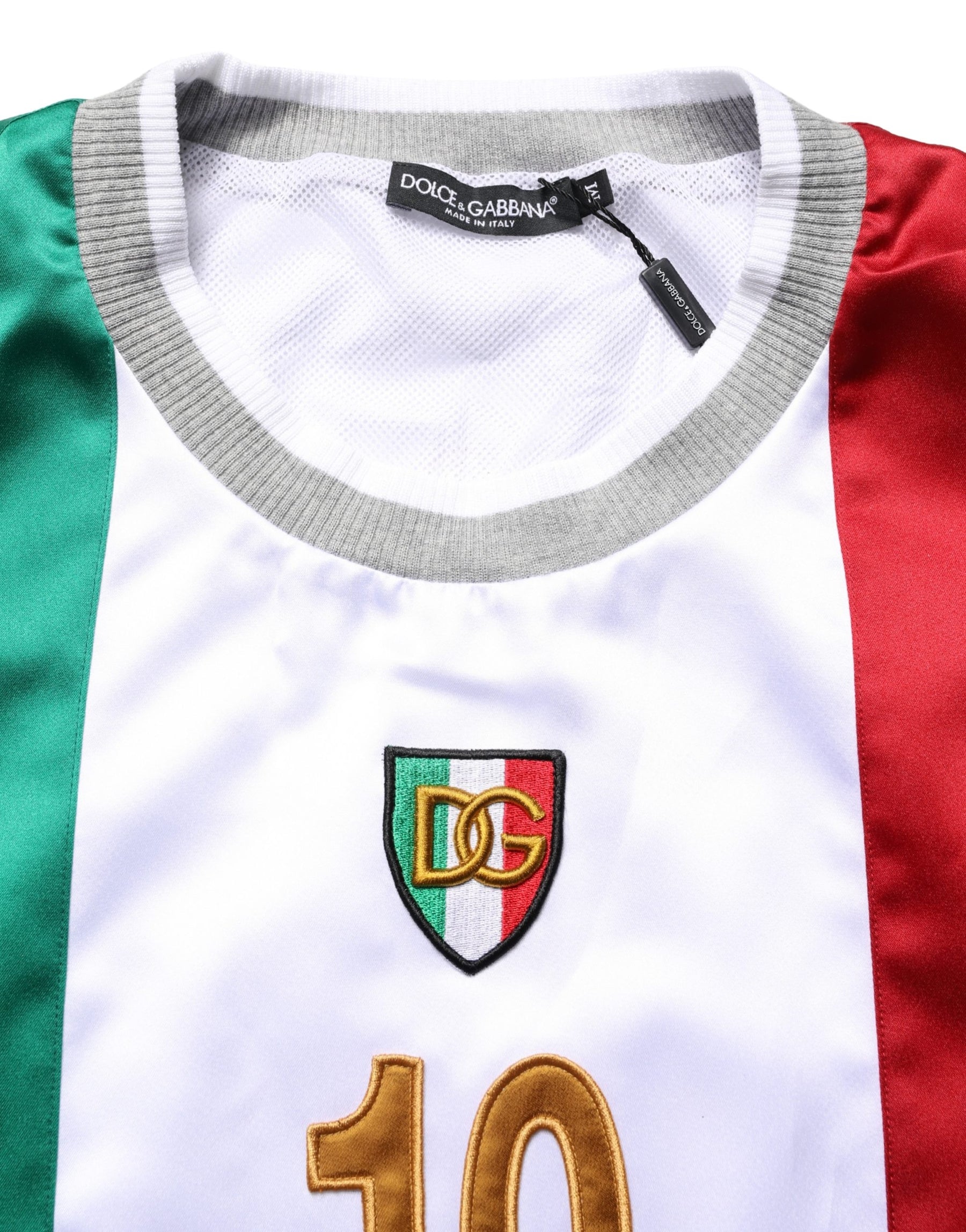 Dolce & Gabbana Multicolor Italian DG Logo Crew Neck T-shirt | Regal Royce