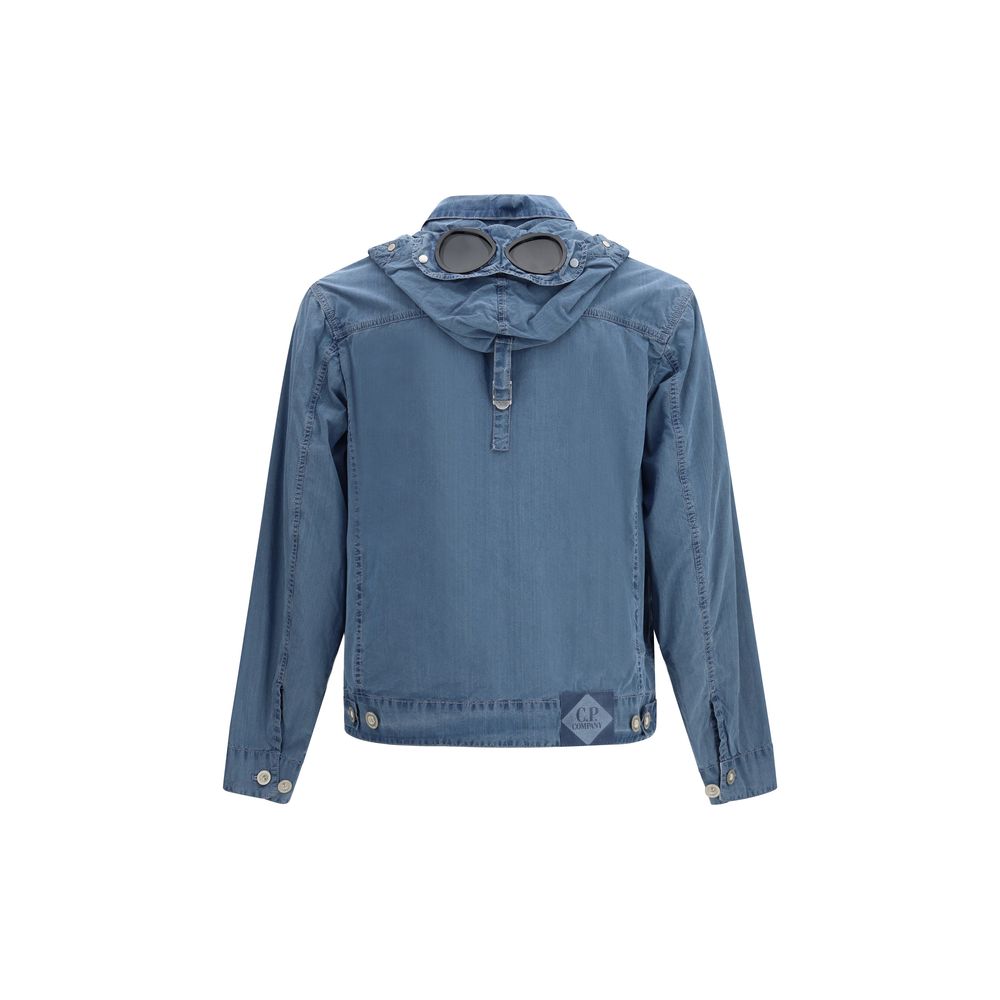 C.P. Company Blue Cotton Full-Length Jacket | Regal Royce