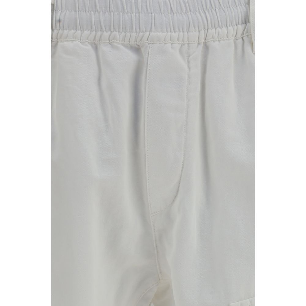 C.P. Company White Cotton Cargo Pants | Regal Royce