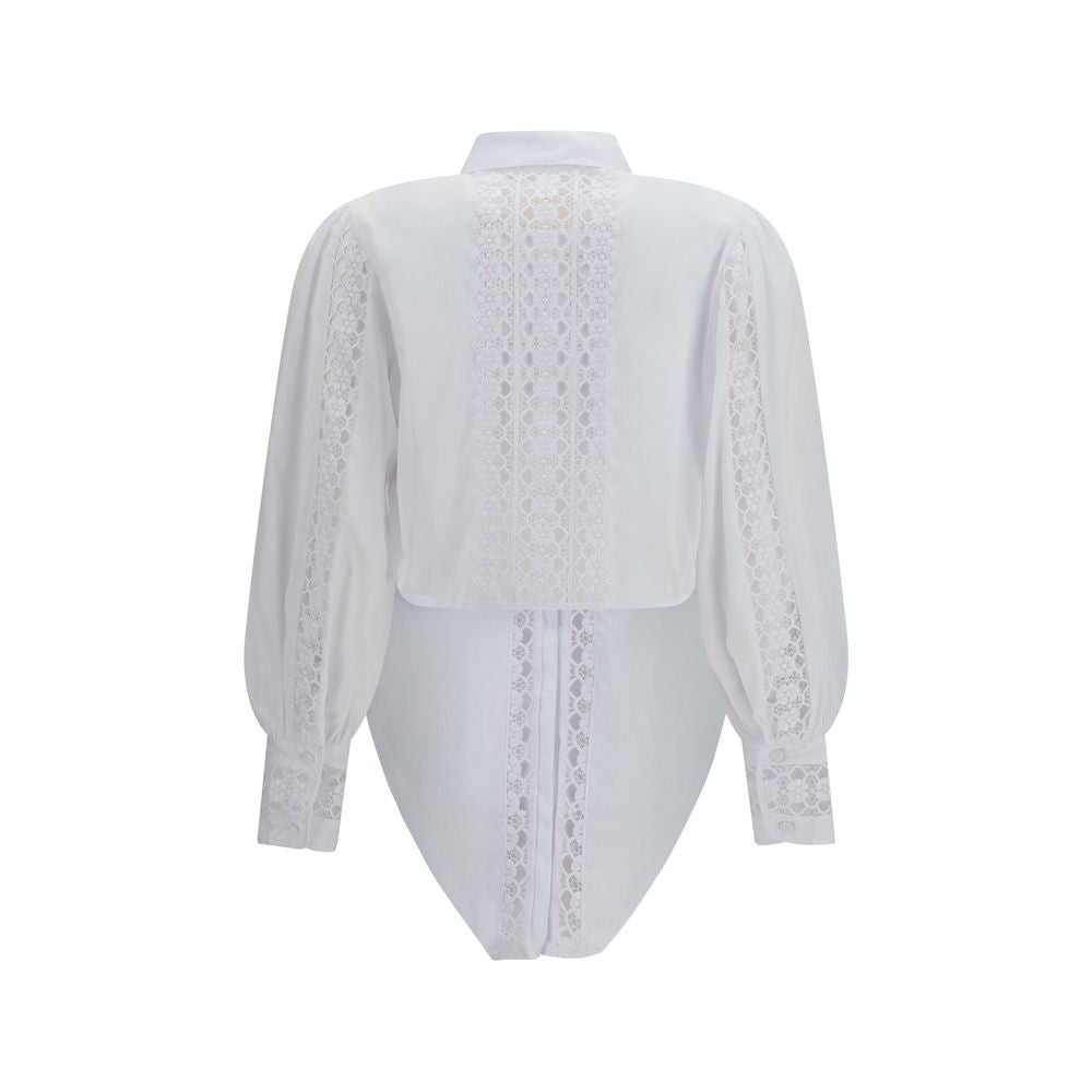 Charo Ruiz White Cotton Blouse | Regal Royce