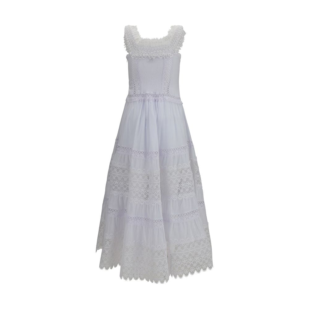 Charo Ruiz White Cotton Casual Dress | Regal Royce