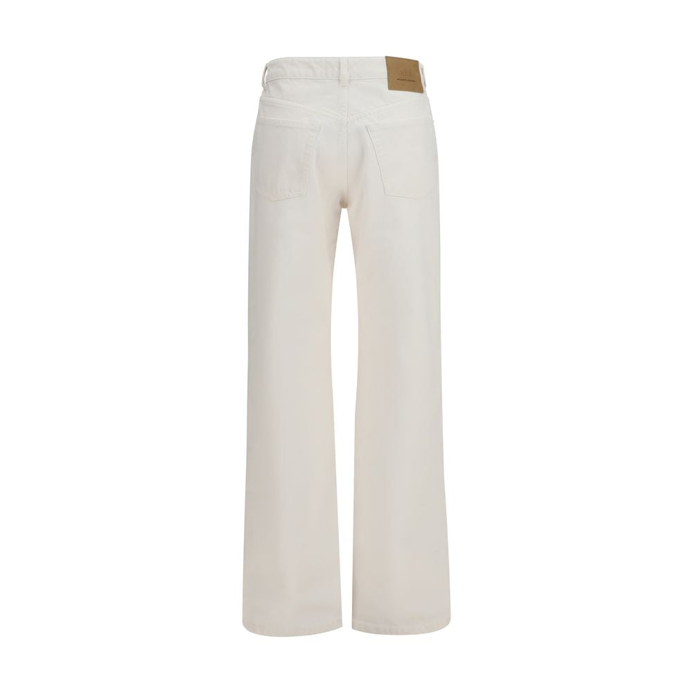 Ami Paris White Cotton Straight-Leg Jeans | Regal Royce