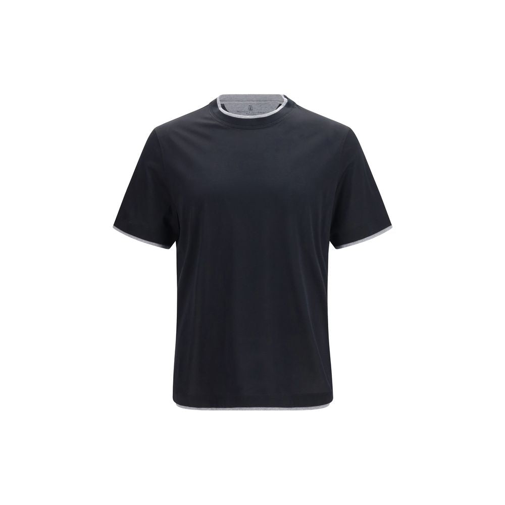 Brunello Cucinelli Black Silk T-Shirt | Regal Royce