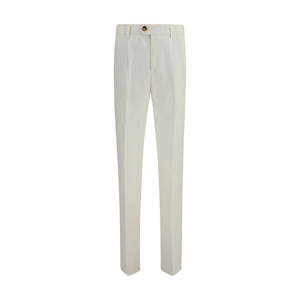 Brunello Cucinelli White Linen Casual Pants | Regal Royce