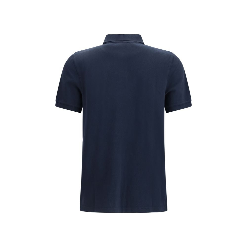 Maison Kitsuné Blue Cotton Polo Shirt | Regal Royce