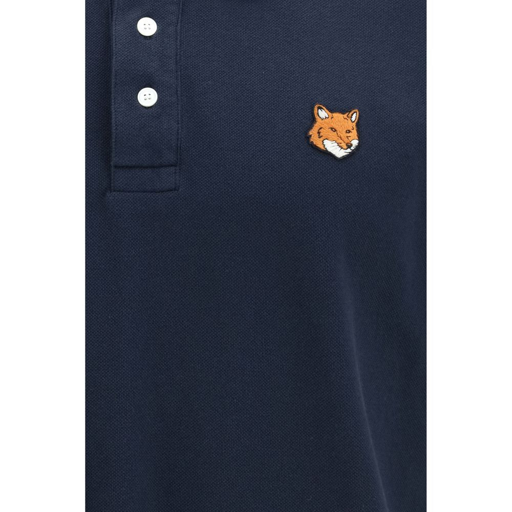 Maison Kitsuné Blue Cotton Polo Shirt | Regal Royce