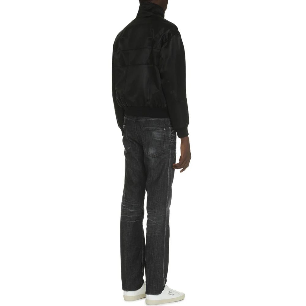 Saint Laurent Black Silk Bomber | Regal Royce