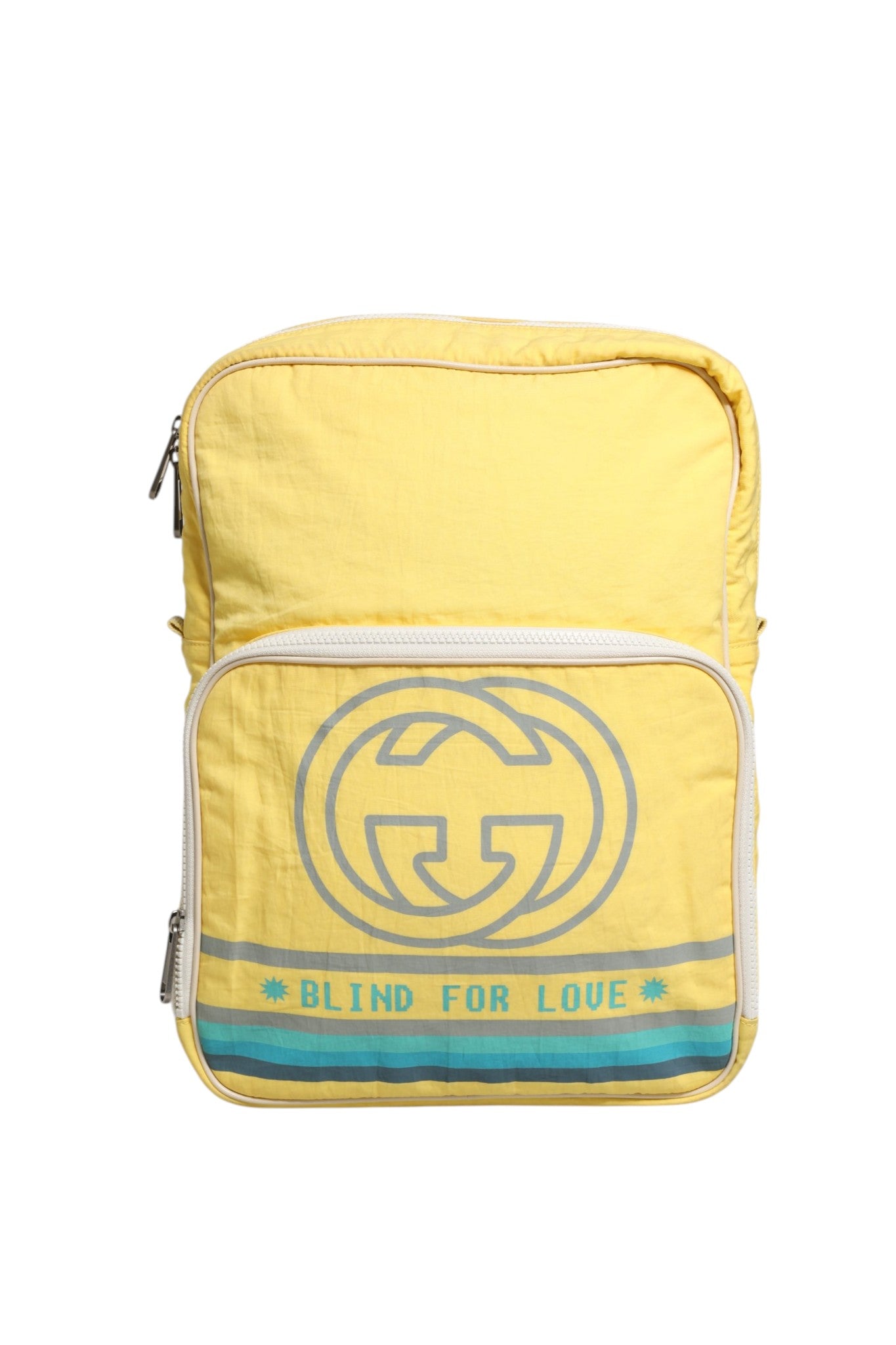 Yellow Nylon Gucci Blind For Love Backpack | Regal Royce