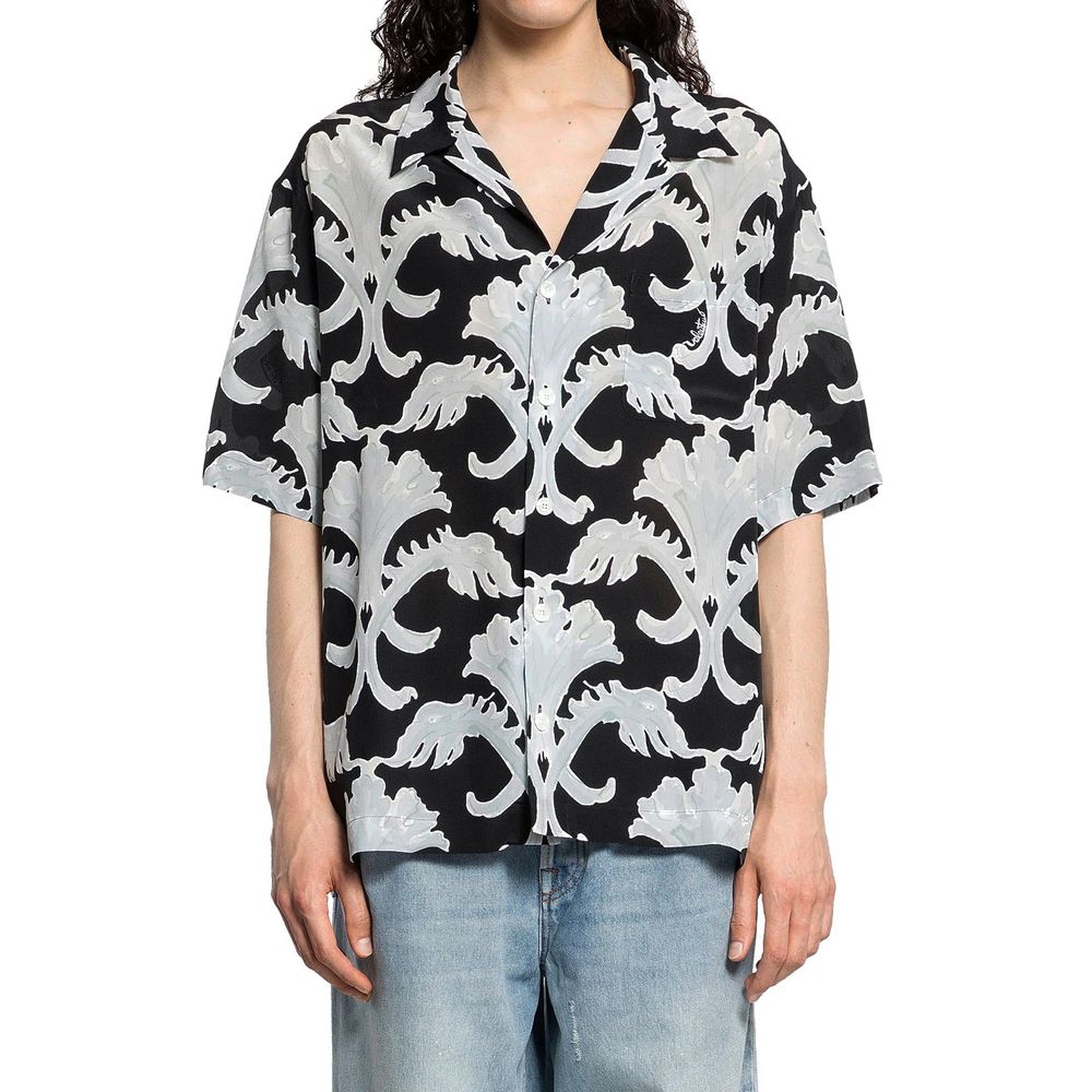 Valentino Black Silk Pattern Shirt | Regal Royce