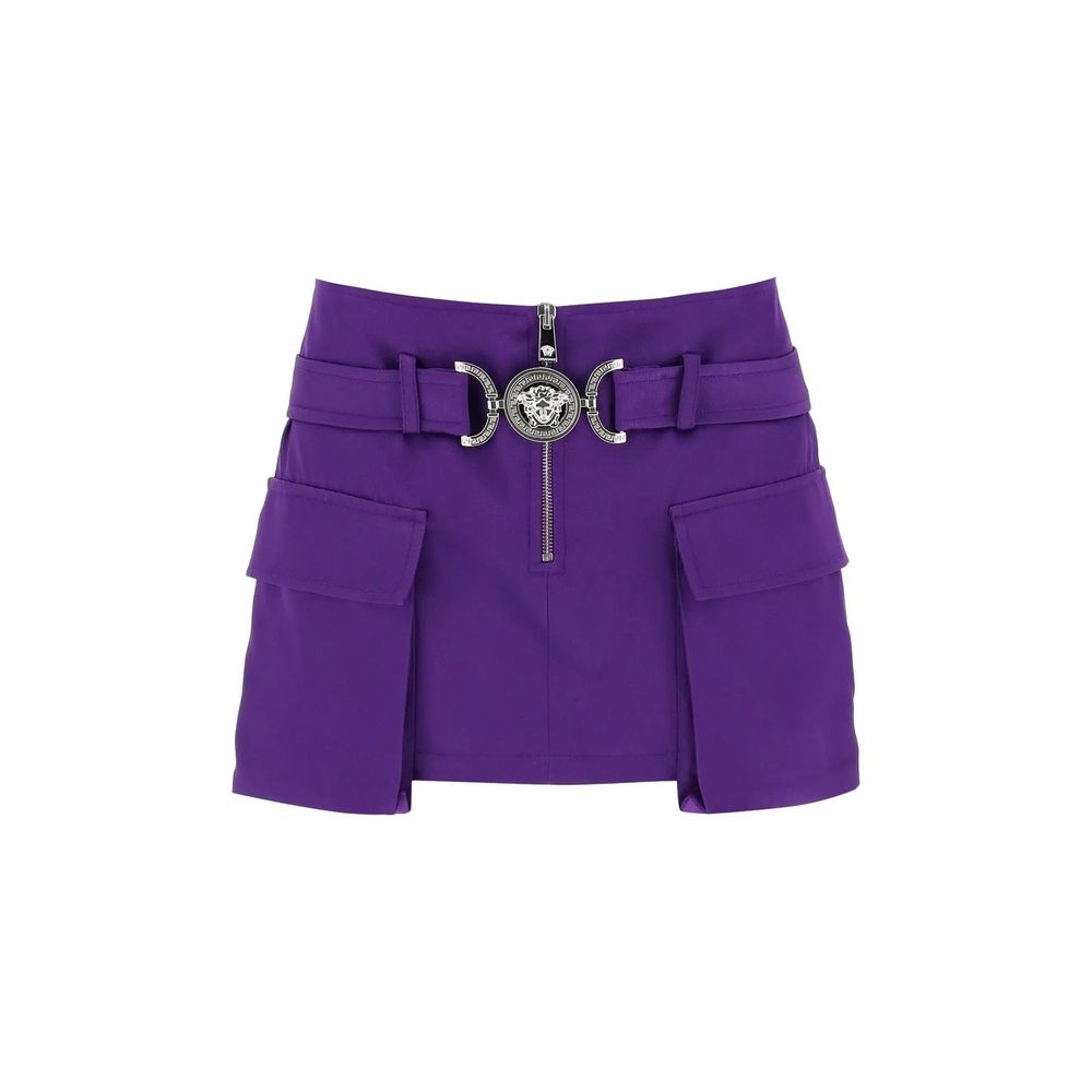 Versace Purple Viscose Mini Skirt | Regal Royce