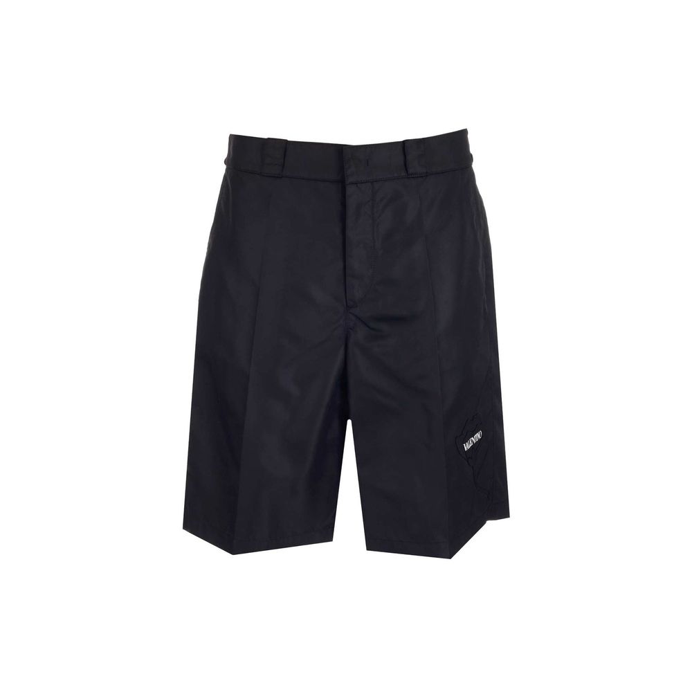 Valentino Black Nylon Bermuda Shorts | Regal Royce