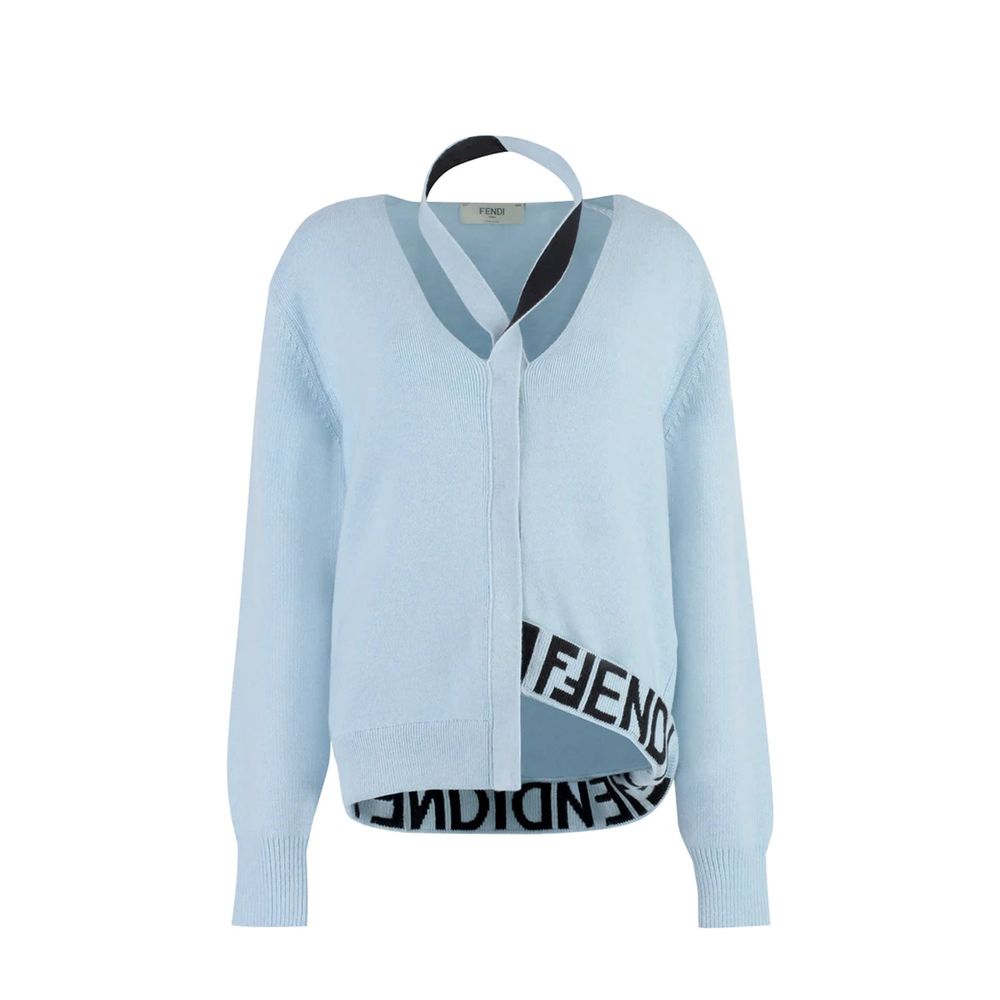 Fendi Blue Cashmere Cardigan | Regal Royce