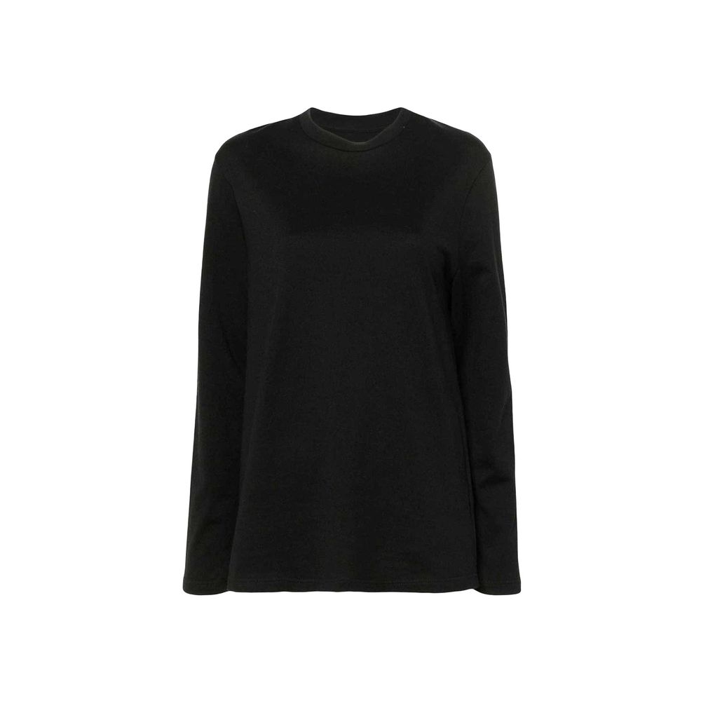 Jil Sander Black Cotton Long Sleeve T-Shirt | Regal Royce