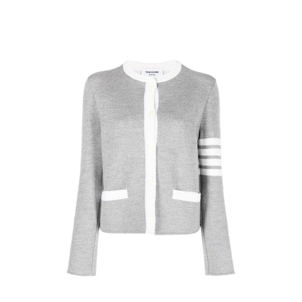 Thom Browne Gray Wool Cardigan | Regal Royce