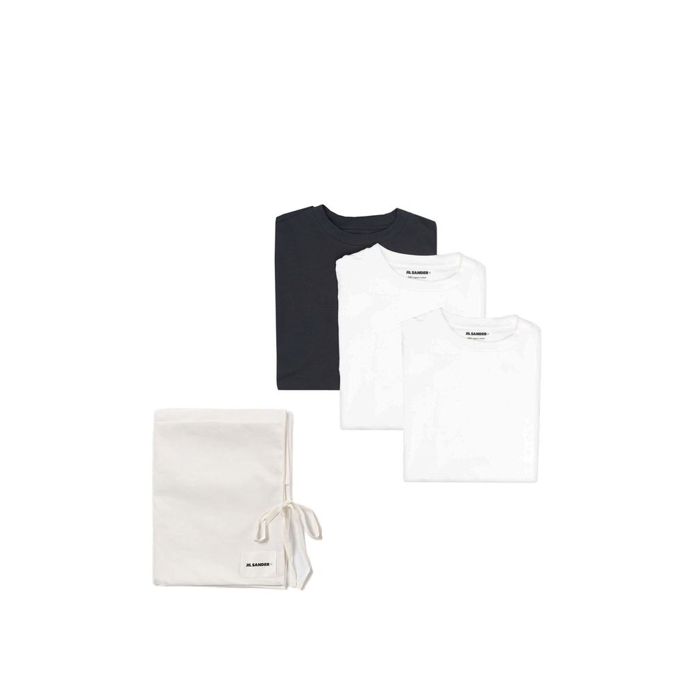 Jil Sander White Cotton Long Sleeve T-Shirt | Regal Royce