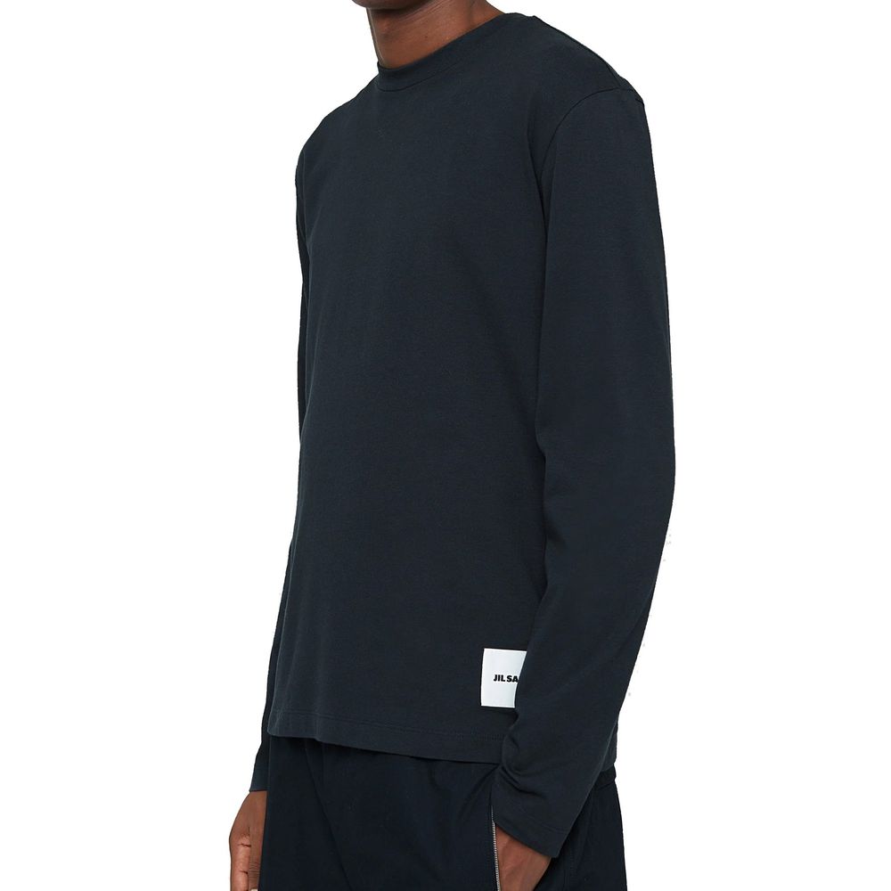 Jil Sander White Cotton Long Sleeve T-Shirt | Regal Royce