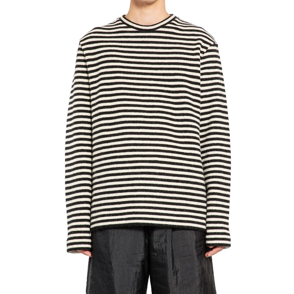 Jil Sander White Wool Long Sleeve T-Shirt | Regal Royce