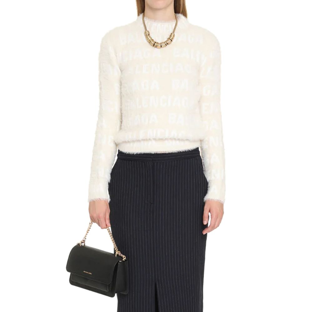 Balenciaga White Elastane Sweatshirt | Regal Royce