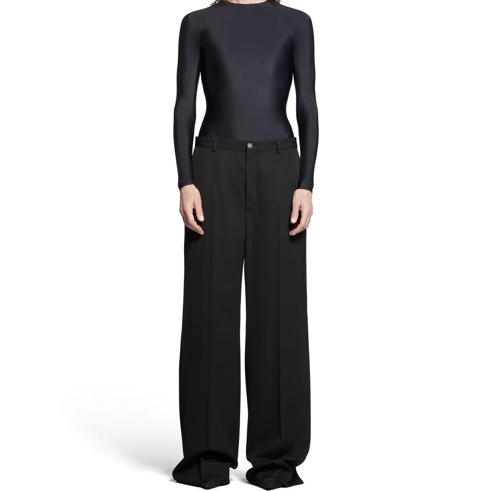 Balenciaga Black Wool Flared Pants | Regal Royce