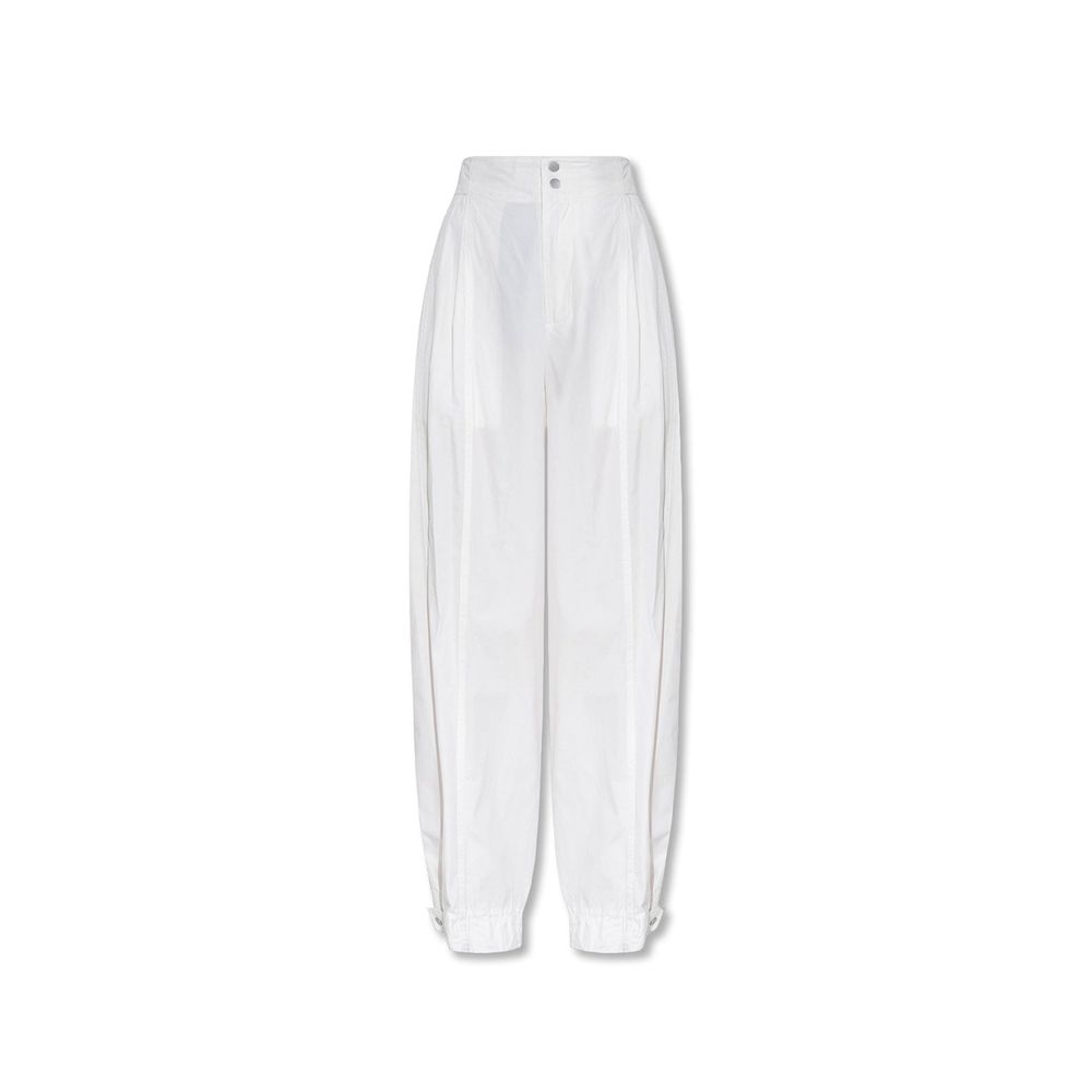Bottega Veneta White Cotton Casual Pants | Regal Royce
