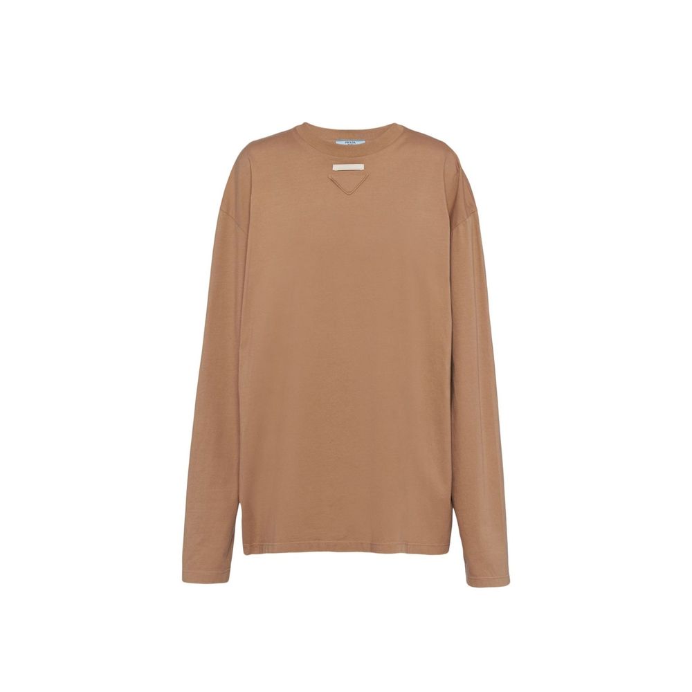 Prada Brown Cotton Long Sleeve T-Shirt | Regal Royce