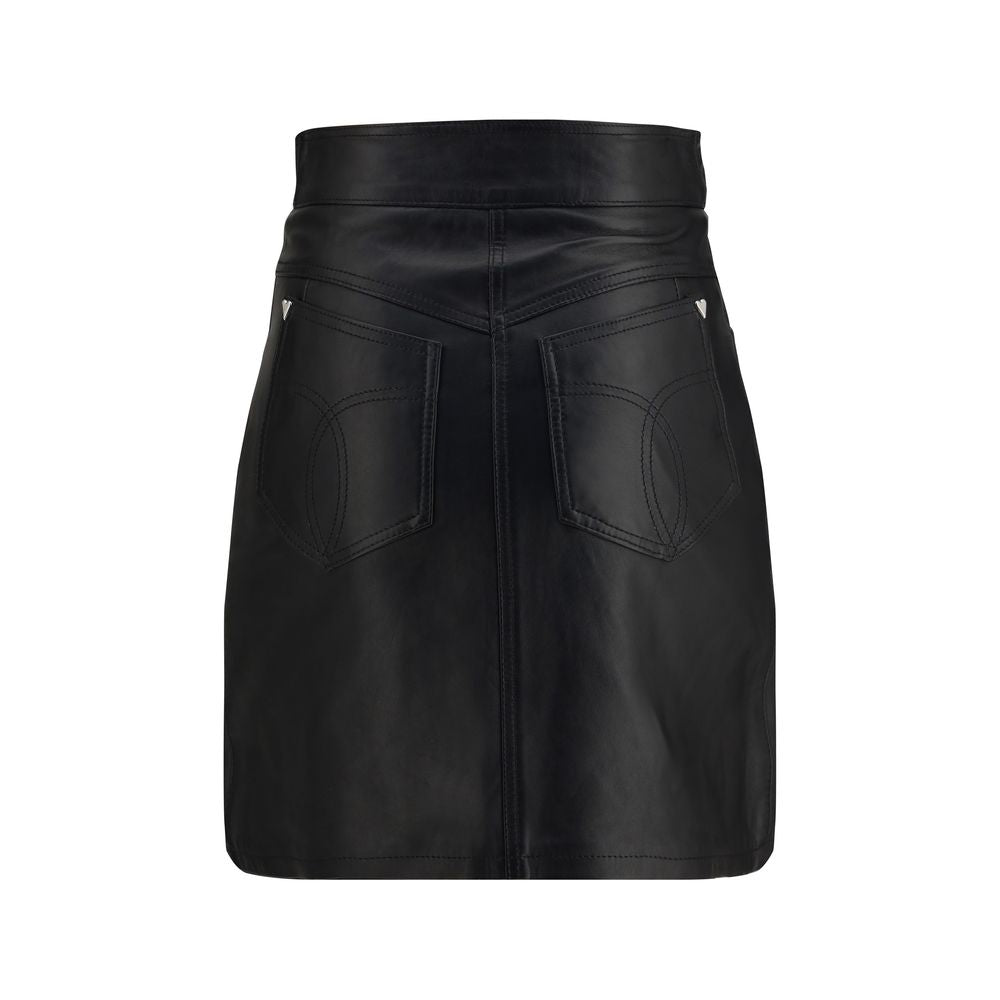 Fiorucci Black Lamb Leather Mini Skirt | Regal Royce