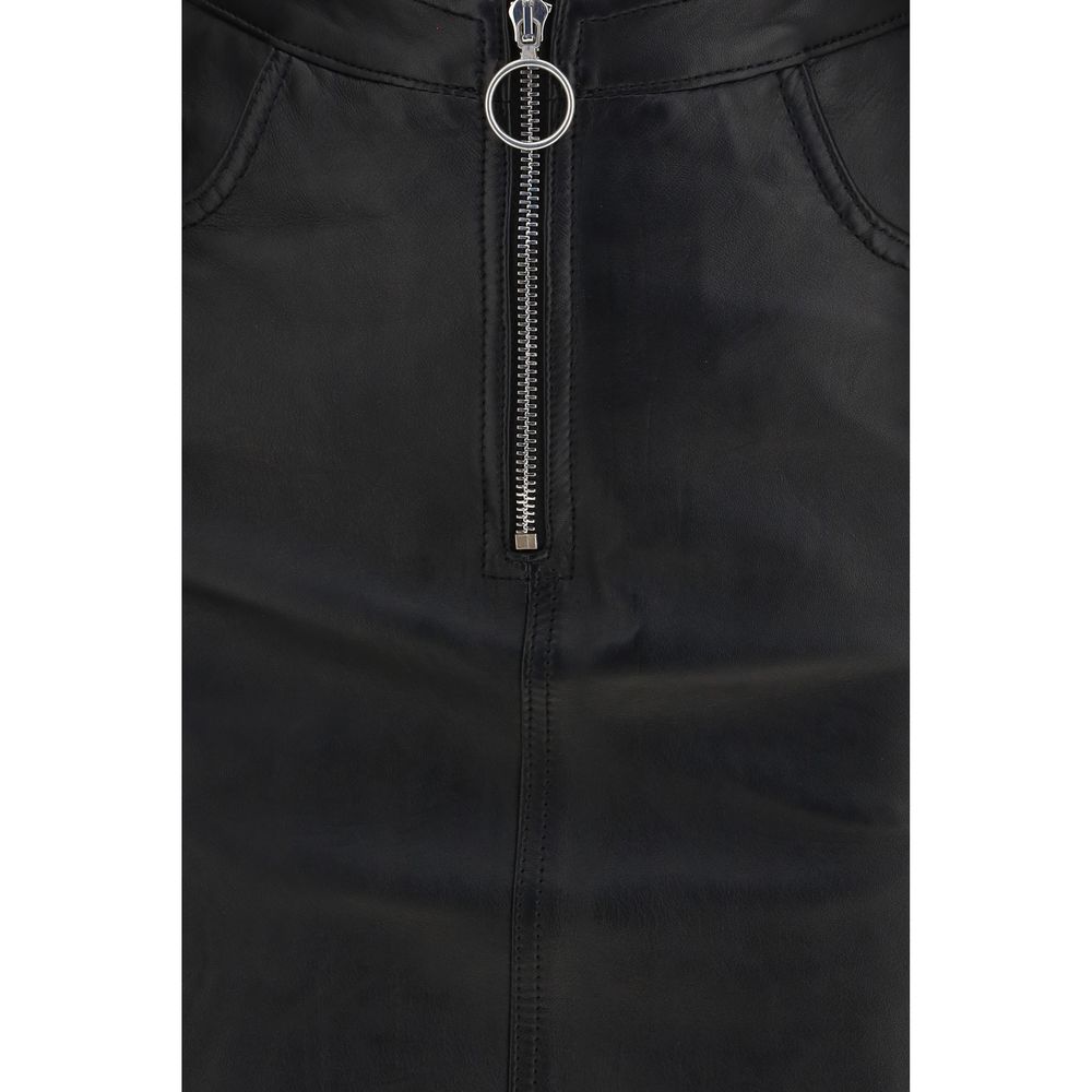 Fiorucci Black Lamb Leather Mini Skirt | Regal Royce