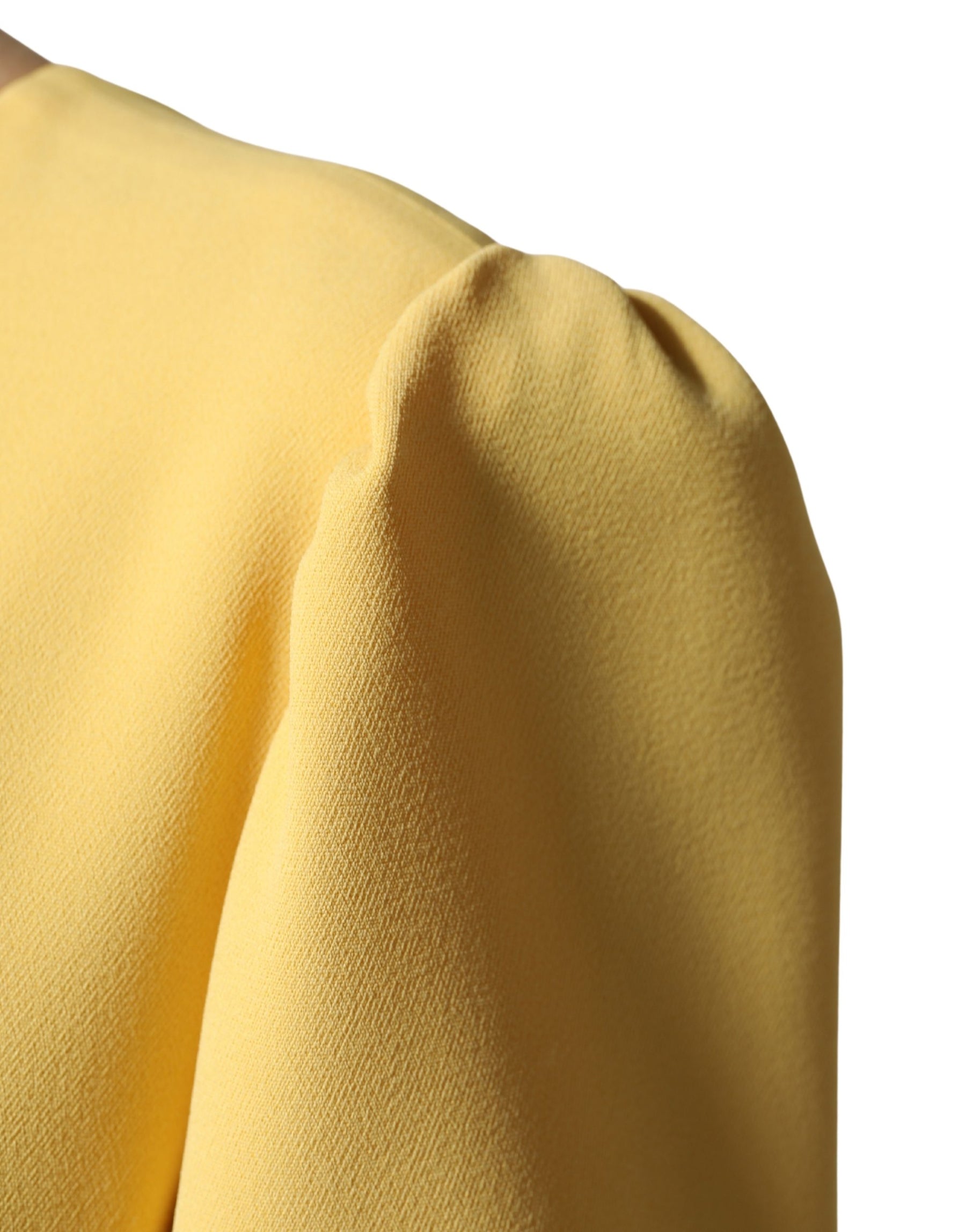 Dolce & Gabbana Yellow Short-Sleeved Crew Neck Midi Dress | Regal Royce
