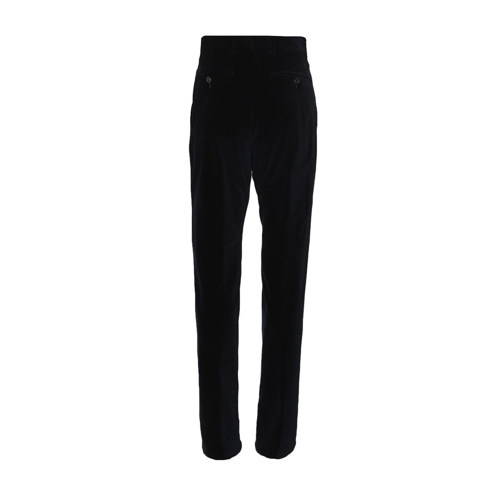 Dolce & Gabbana Black Cotton Casual Pants | Regal Royce