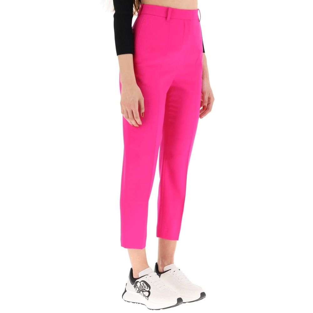 Alexander McQueen Multicolor Wool Cropped Pants | Regal Royce