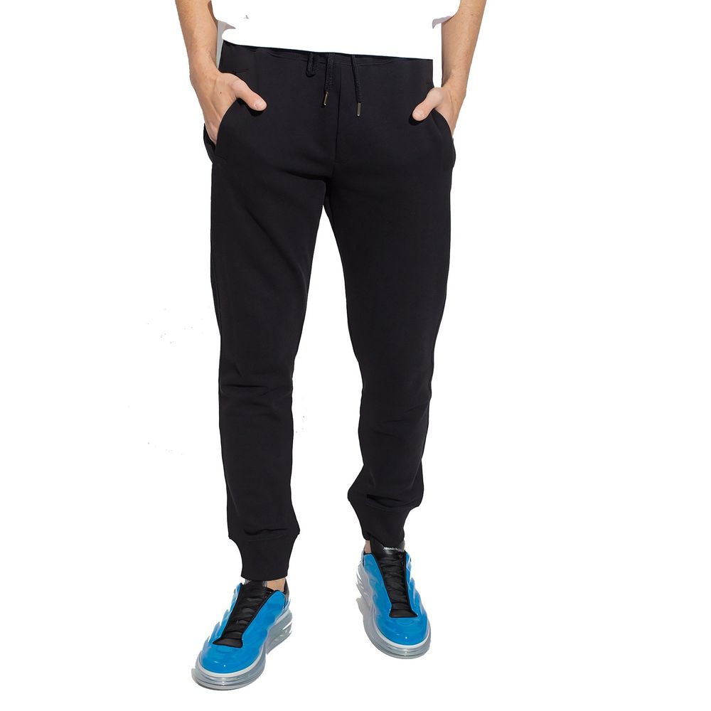 Versace Jeans Black Cotton Joggers (Workout Pants) | Regal Royce