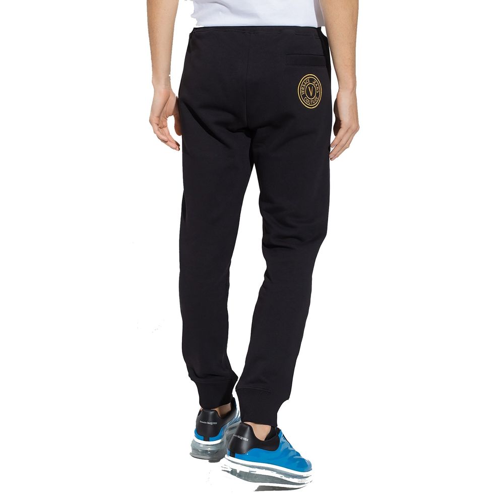 Versace Jeans Black Cotton Joggers (Workout Pants) | Regal Royce