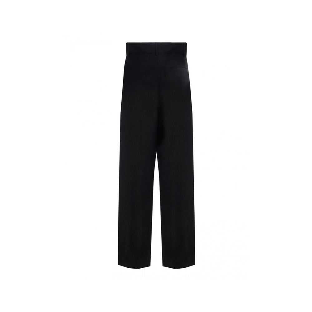 Salvatore Ferragamo Black Silk Casual Pants | Regal Royce