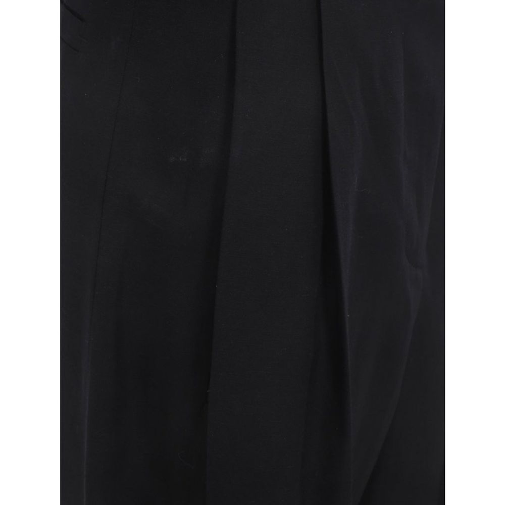 Salvatore Ferragamo Black Silk Casual Pants | Regal Royce