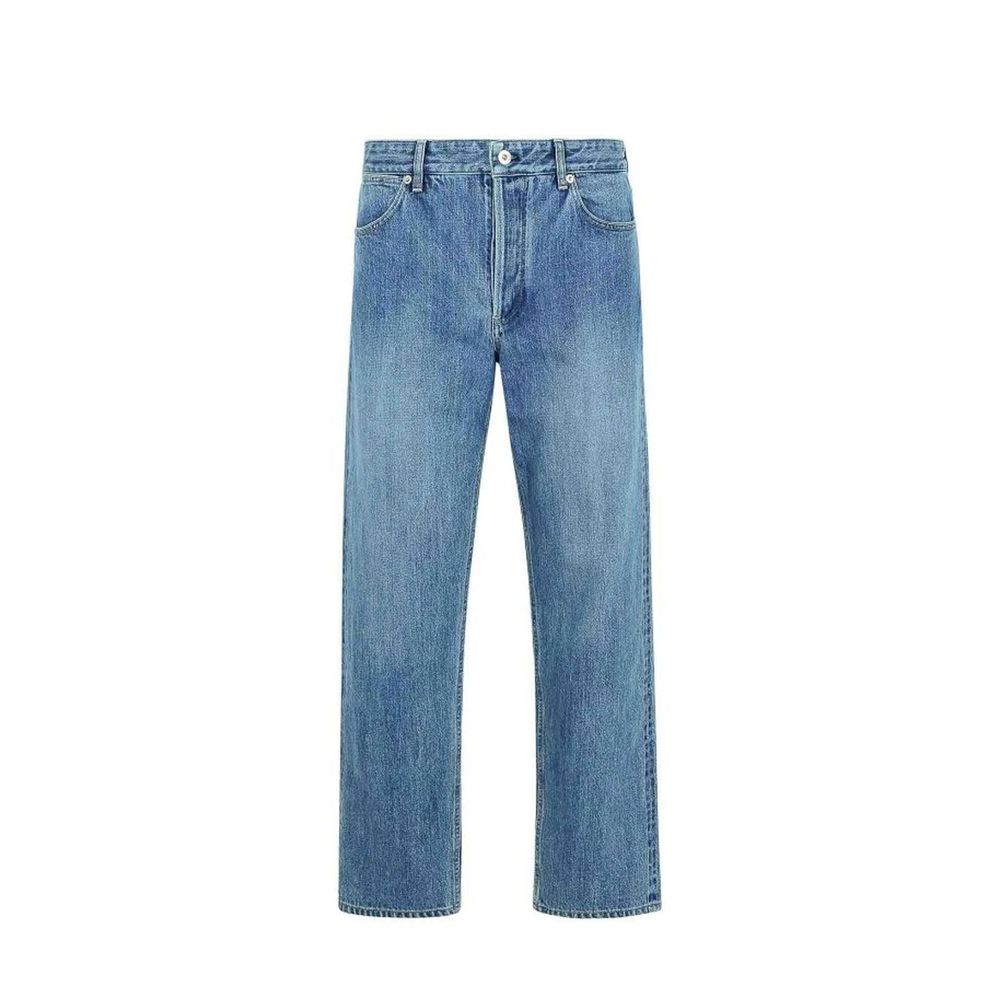 Jil Sander Blue Cotton Straight-Leg Jeans | Regal Royce