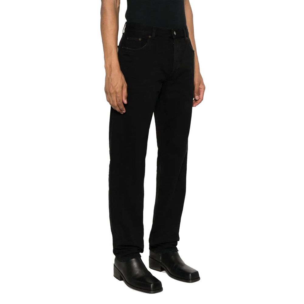 Saint Laurent Black Cotton Straight-Leg Jeans | Regal Royce