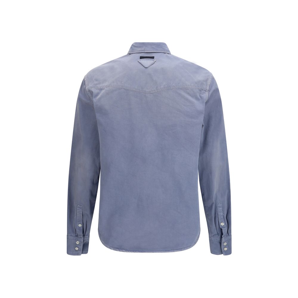 Prada Blue Cotton Shirt | Regal Royce