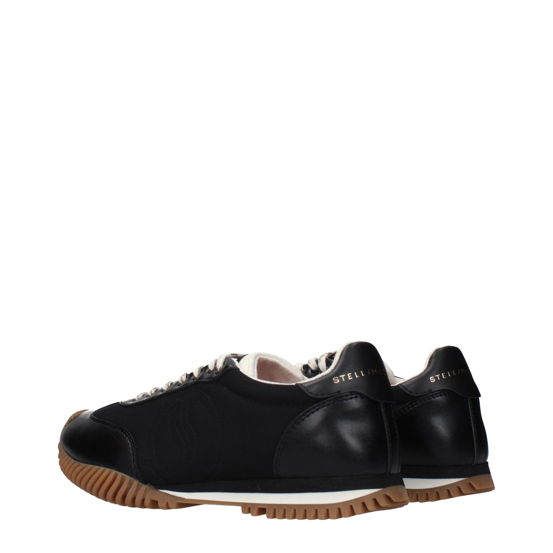 Stella McCartney Black Fabric Low Top Sneakers | Regal Royce