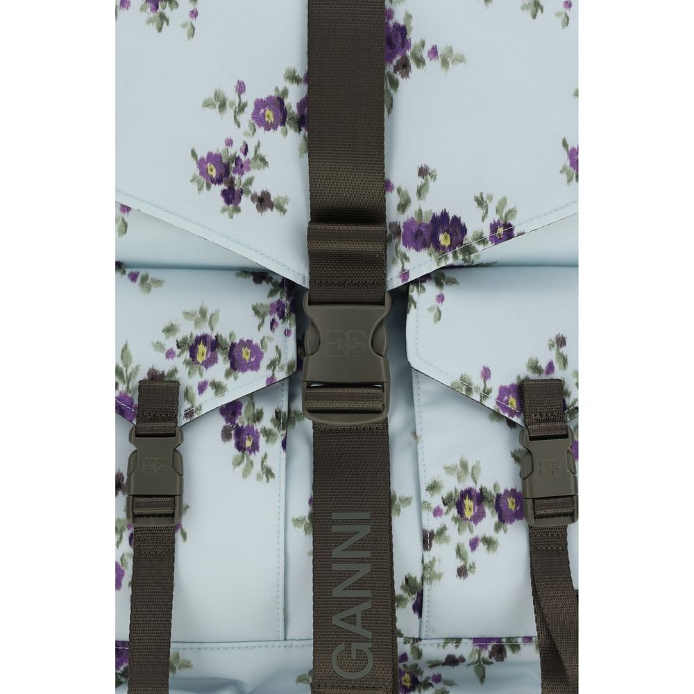 Ganni Blue Polyester Backpack | Regal Royce