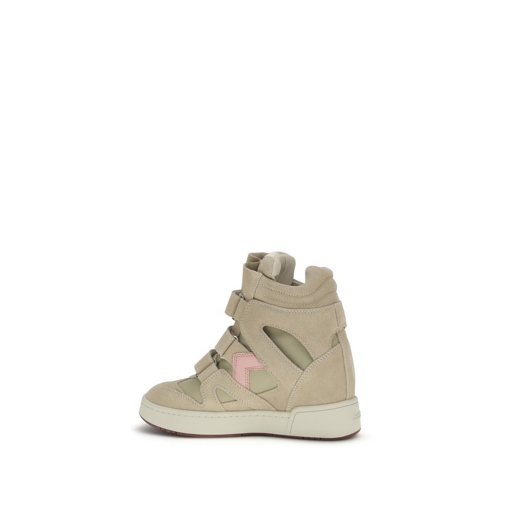 Isabel Marant Beige Calf Leather Bos Taurus Chunky Sneakers | Regal Royce