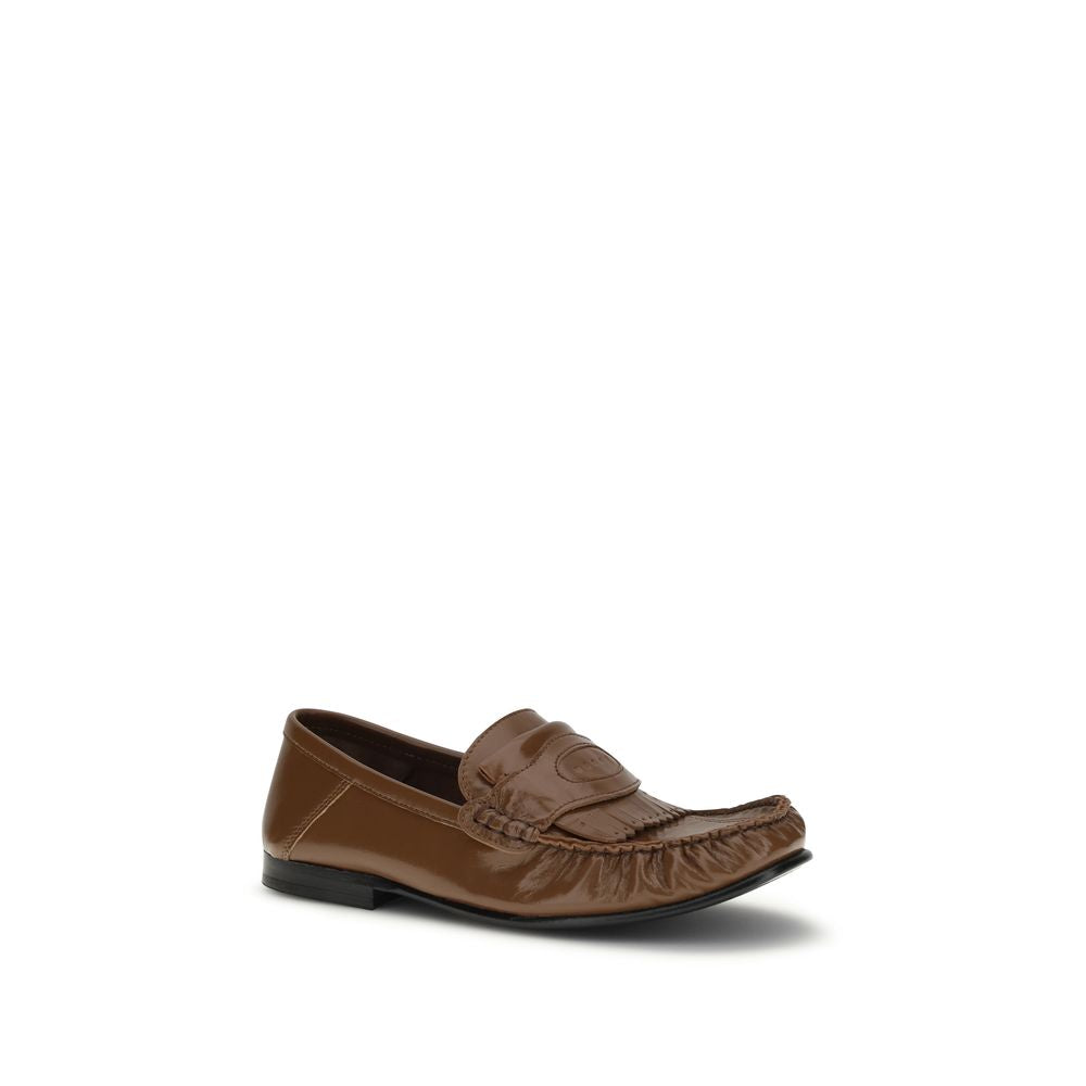 Marni Brown Lamb Ovis Aries Aries Slip-On Loafers | Regal Royce
