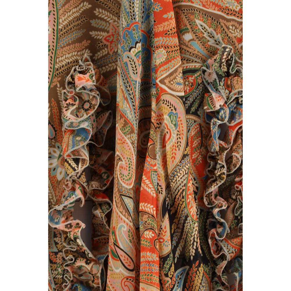 Etro Multicolor Silk Long Skirt | Regal Royce