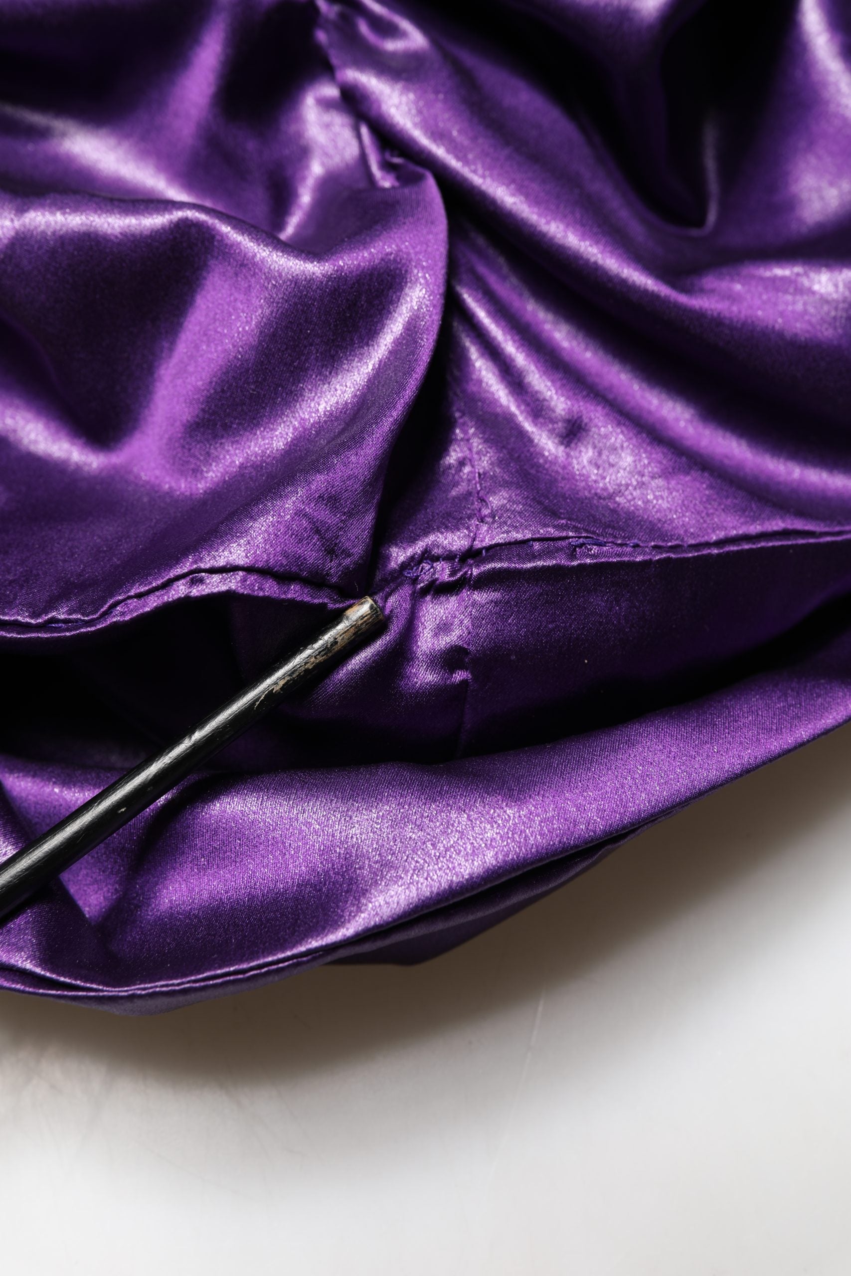 Dolce & Gabbana Metallic Purple Long Sleeve Cut-Out Mini Dress | Regal Royce