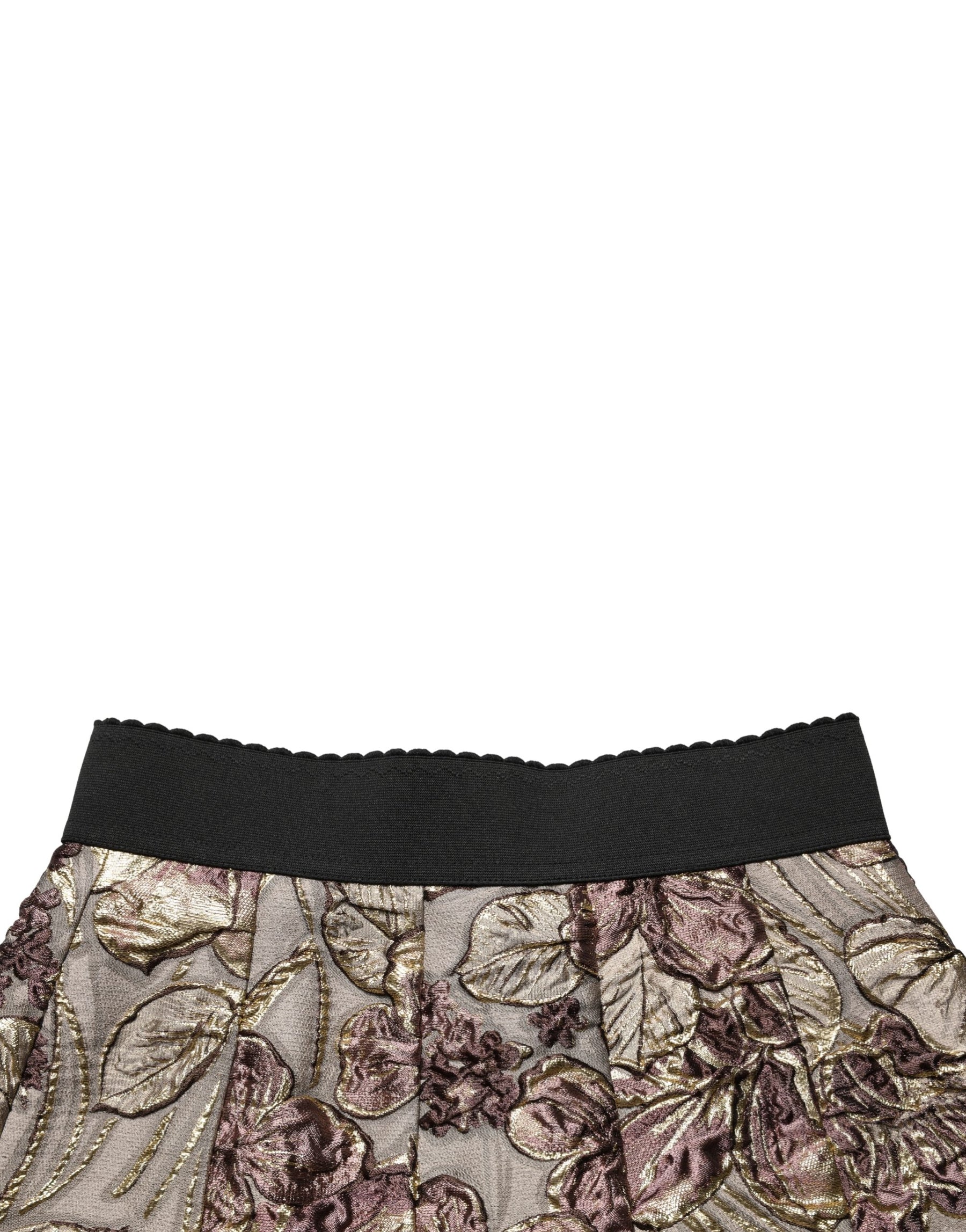 Dolce & Gabbana Multicolor Floral Jacquard A-LineMini Skirt | Regal Royce