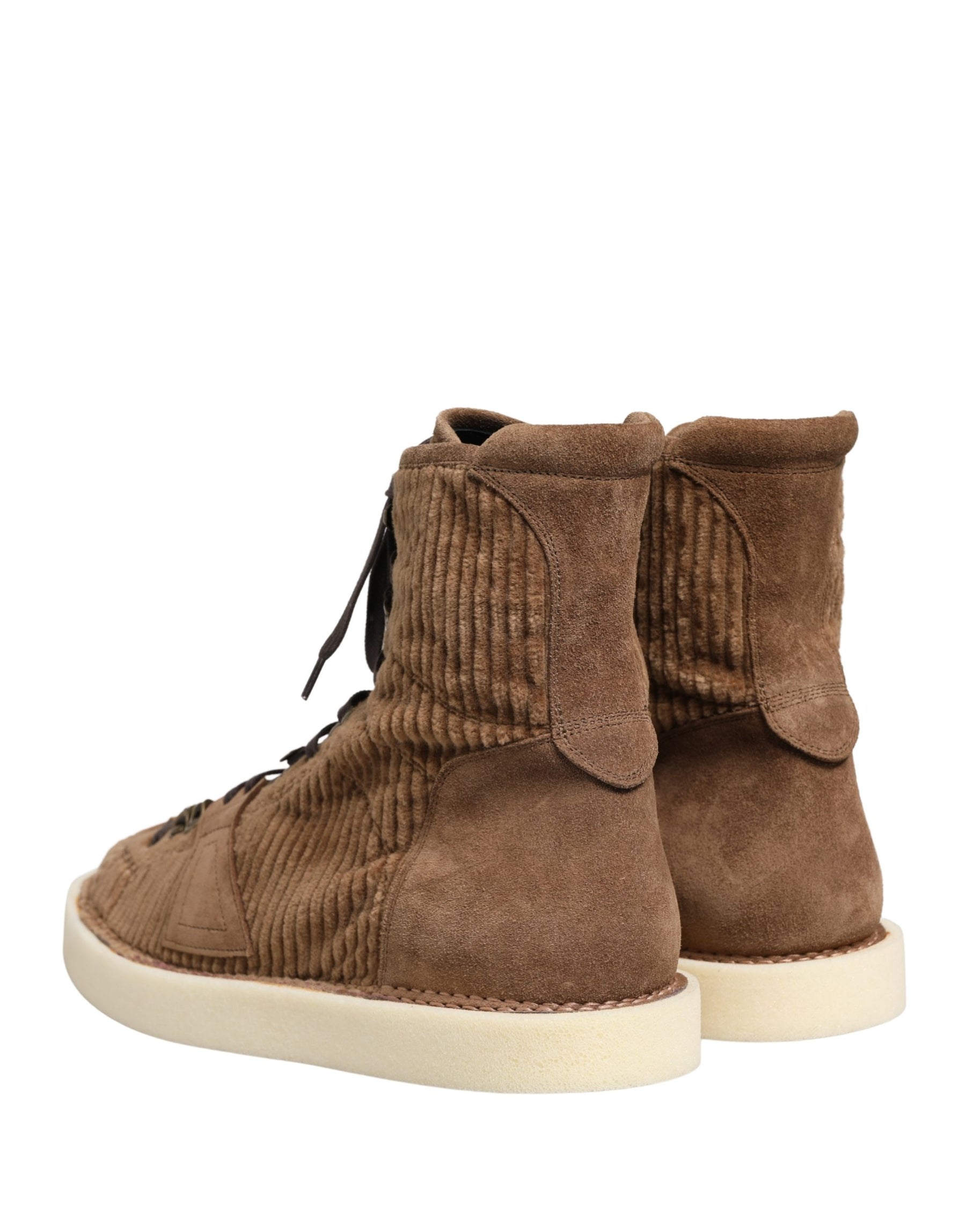 Dolce & Gabbana Brown Corduroy High Top Oxford Boots | Regal Royce