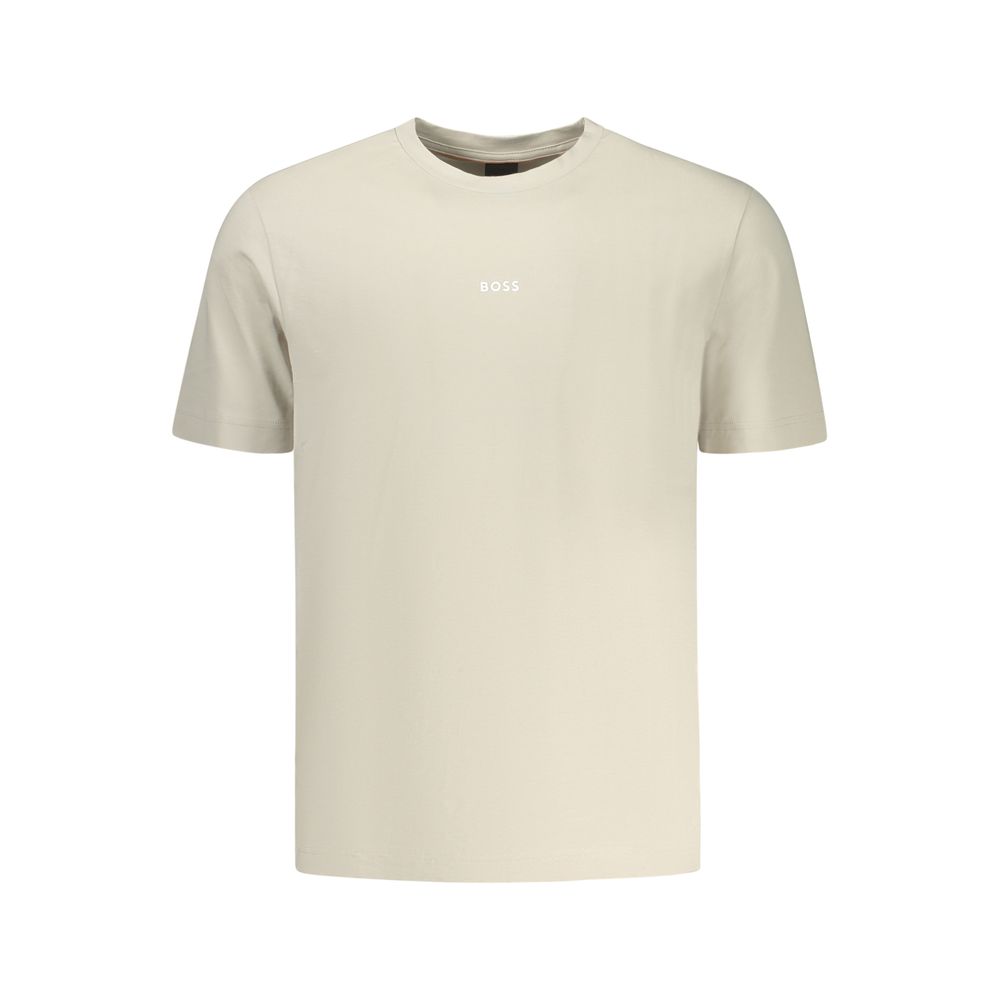 Hugo Boss Beige Cotton Men T-Shirt | Regal Royce