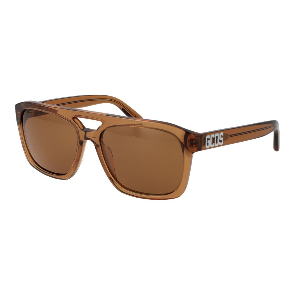 GCDS Brown Plastic Sunglasses | Regal Royce