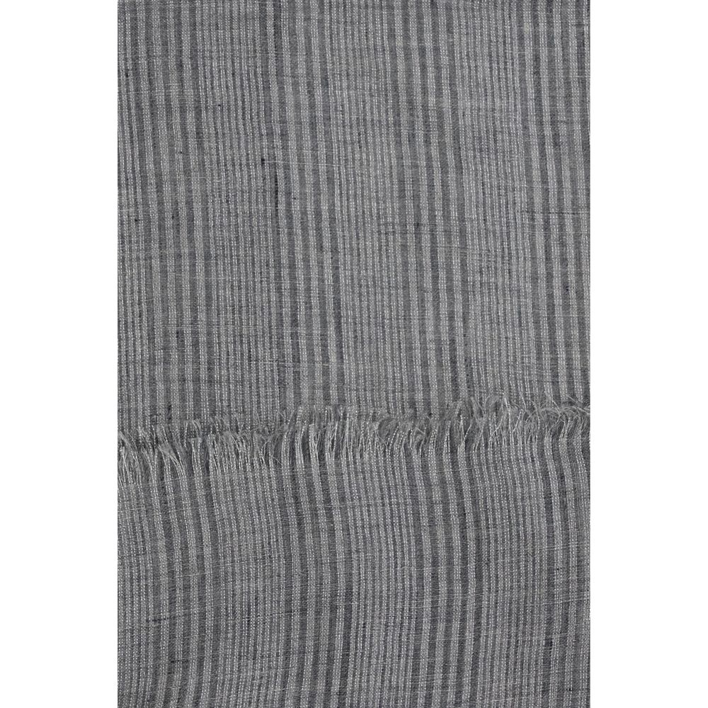Brunello Cucinelli Gray Linen Scarf | Regal Royce