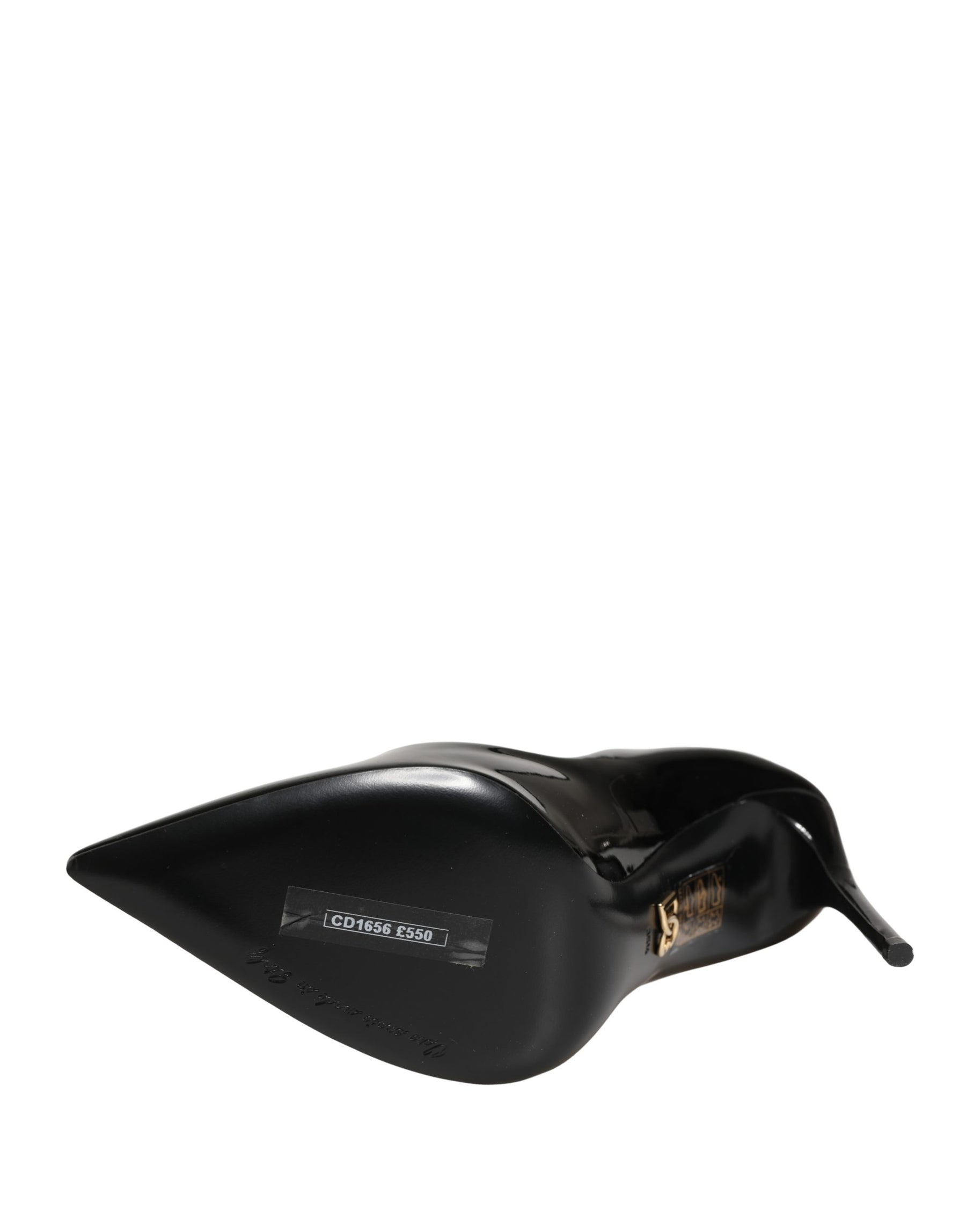 Dolce & Gabbana Black Calf Leather Stiletto Heels Pumps Shoes | Regal Royce