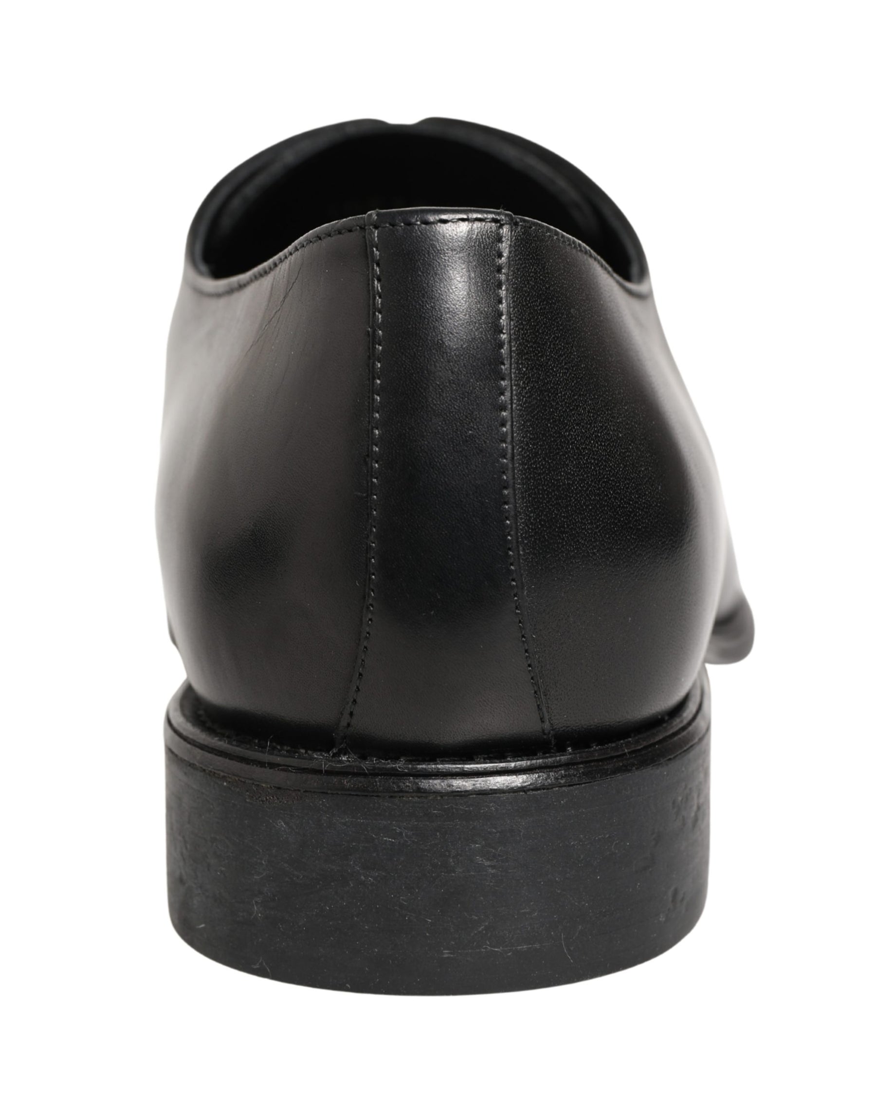 Dolce & Gabbana Black Calfskin Leather Derby Men Dress Shoes | Regal Royce